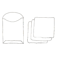 hitocoto otayori(envelope×1&card×3) 未サラシ(off white)